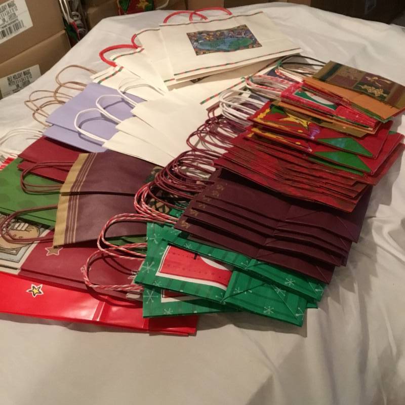 Lot of 50 gift bags - variety of different kinds and sizes.