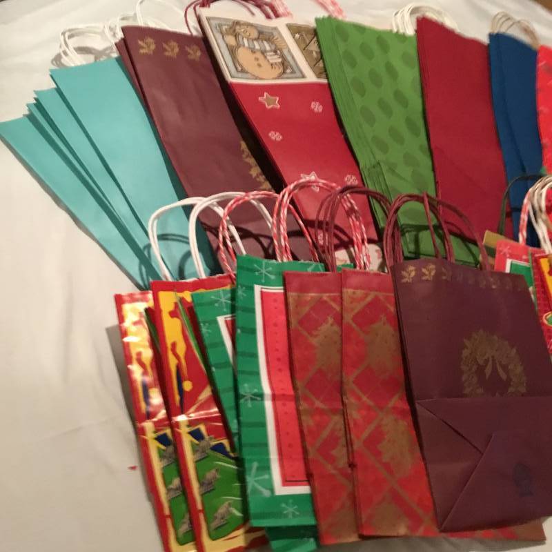Lot of 50 gift bags - variety of different kinds and sizes.