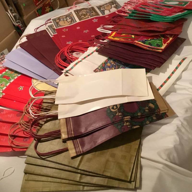 Lot of 50 gift bags - variety of different kinds and sizes.