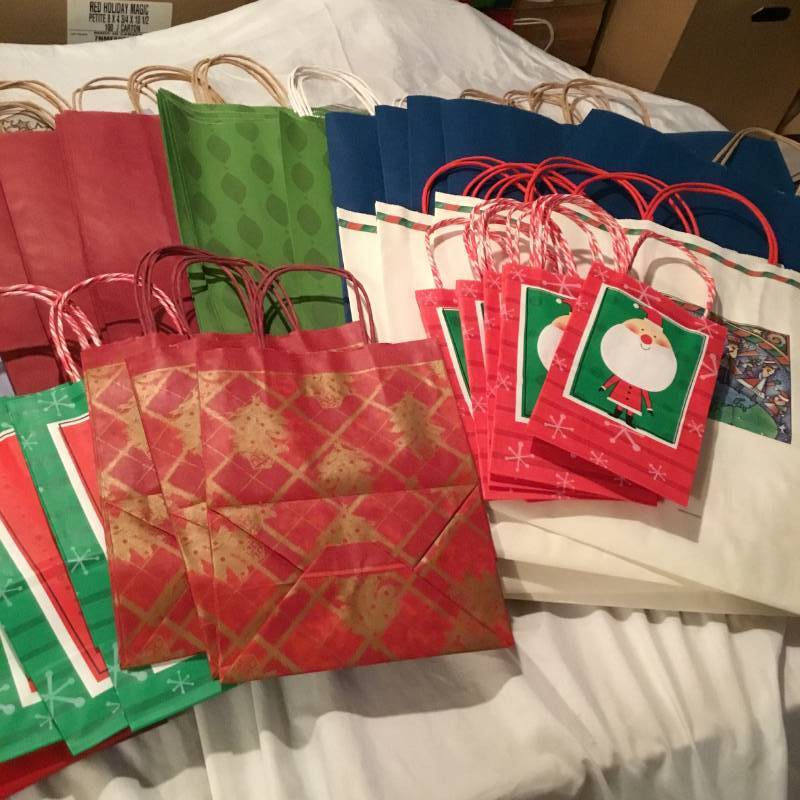 Lot of 50 gift bags - variety of different kinds and sizes.