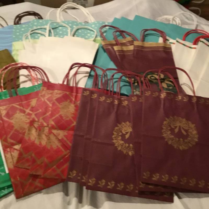 Lot of 50 gift bags - variety of different kinds and sizes.