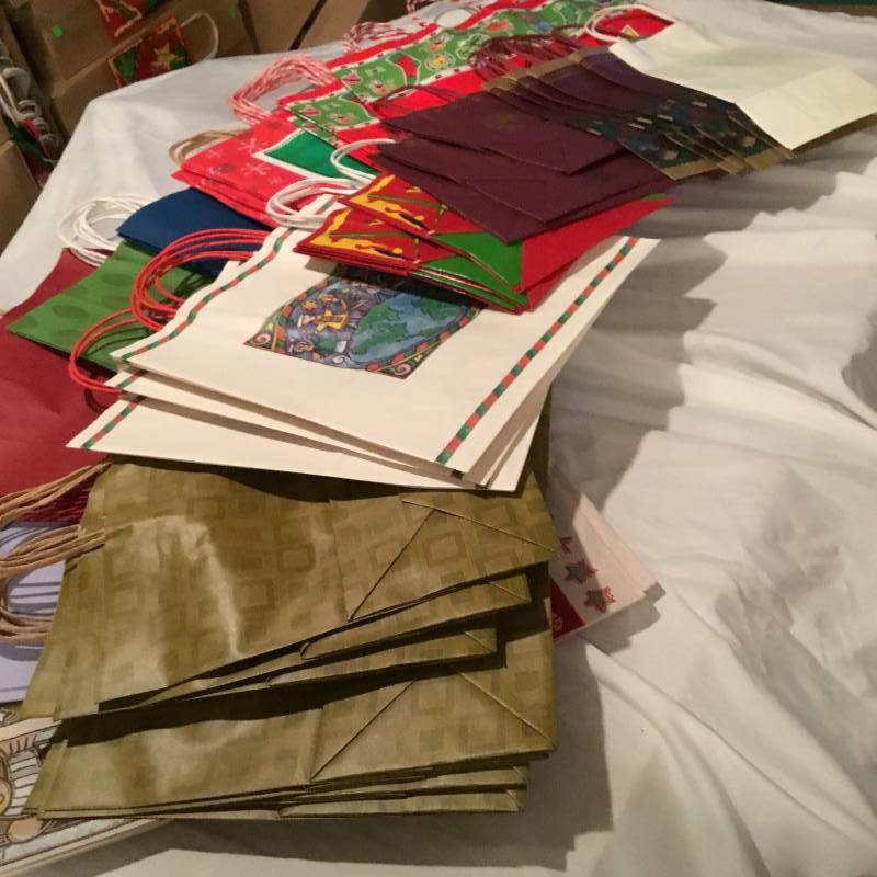 Lot of 50 gift bags - variety of different kinds and sizes.