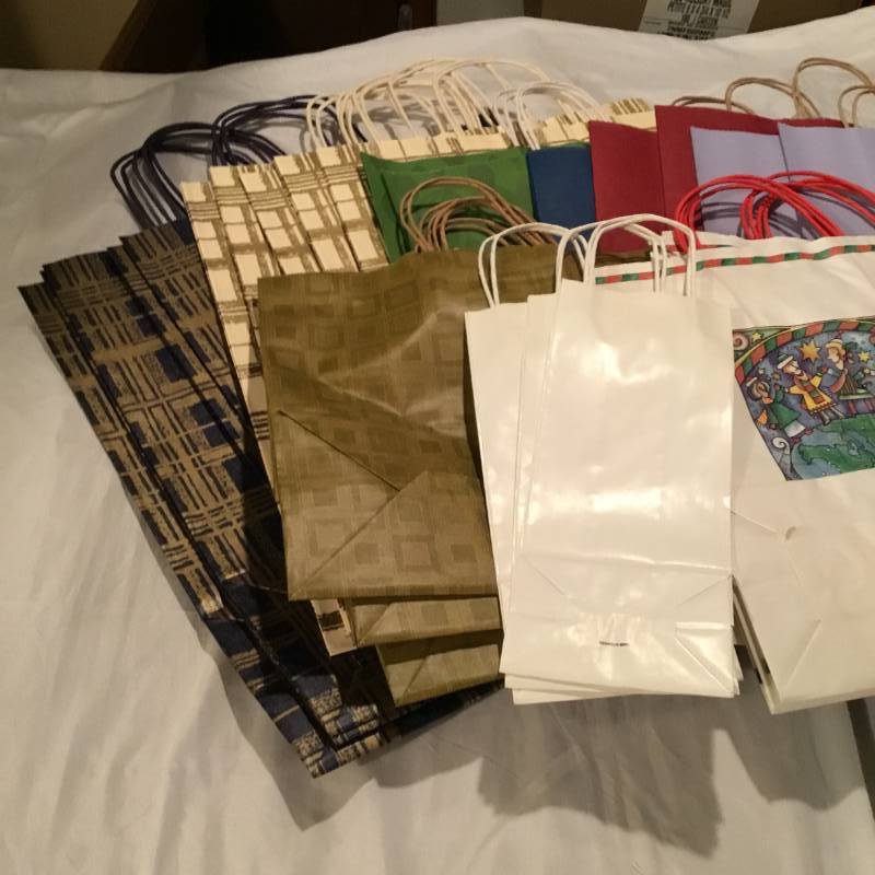 Lot of 50 gift bags - variety of different kinds and sizes.