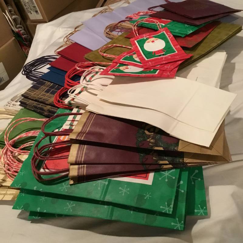 Lot of 50 gift bags - variety of different kinds and sizes.