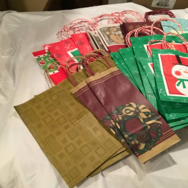 Lot of 50 gift bags - variety of different kinds and sizes.