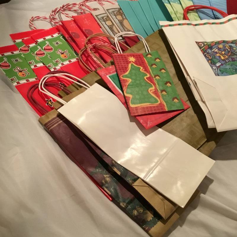 Lot of 50 gift bags - variety of different kinds and sizes.