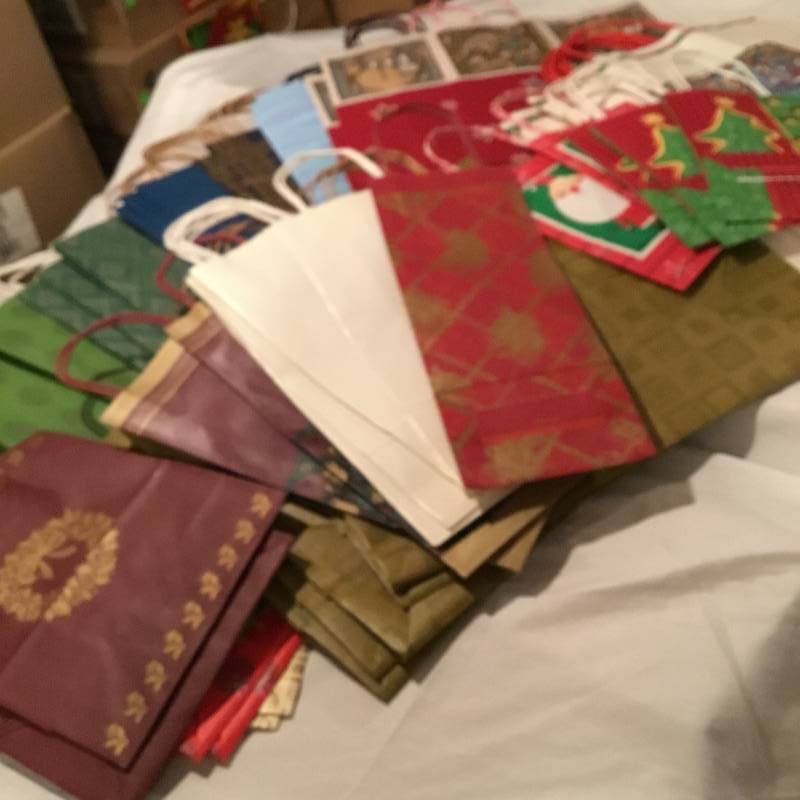 Lot of 50 gift bags - variety of different kinds and sizes.