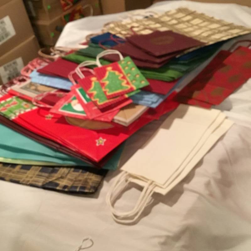 Lot of 50 gift bags - variety of different kinds and sizes.
