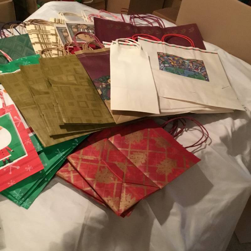 Lot of 50 gift bags - variety of different kinds and sizes.