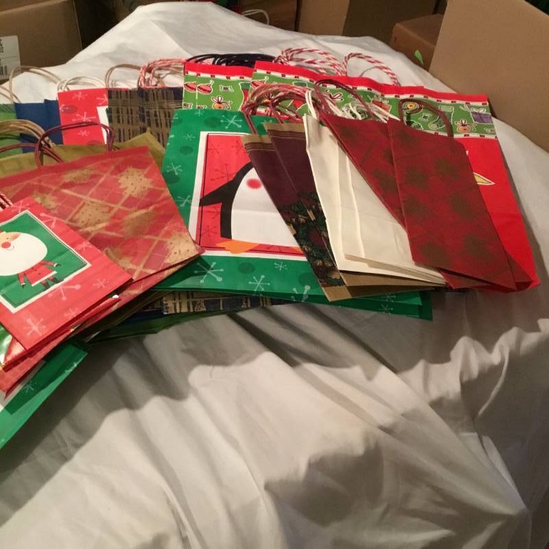 Lot of 50 gift bags - variety of different kinds and sizes.