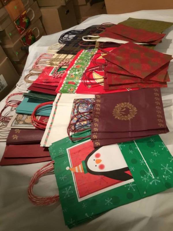Lot of 50 gift bags - variety of different kinds and sizes.