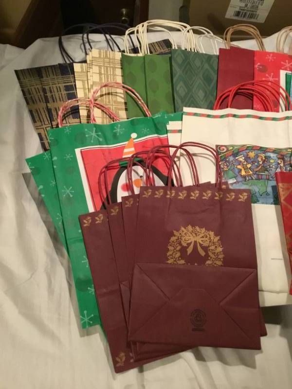 Lot of 50 gift bags - variety of different kinds and sizes.