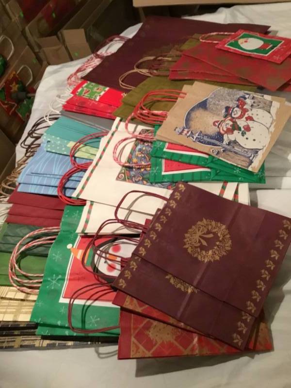 Lot of 50 gift bags - variety of different kinds and sizes.