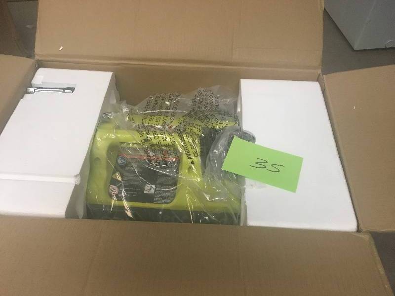 lot 35 image: Ryobi Bluetooth 2,300-Watt Super Quiet Gasoline Powered Digital Inverter Generator in good working condition