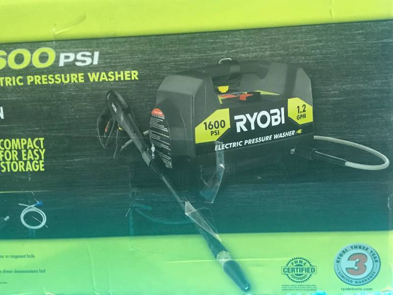 lot 42 image: Ryobi 1,600 PSI 1.2 GPM Electric Pressure Washer in good working condition