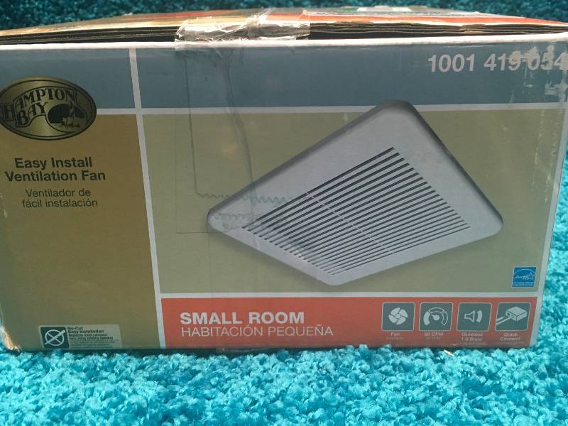 lot 45 image: Hampton Bay 50 CFM Ceiling Bathroom Exhaust Fan not used