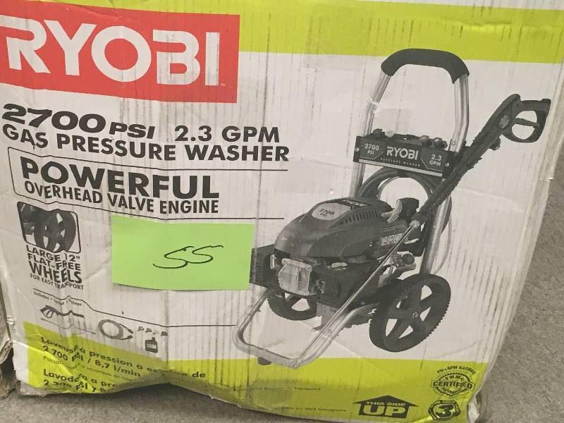 lot 55 image: Ryobi 2,700 PSI 2.3 GPM Gas Pressure Washer in good working condition