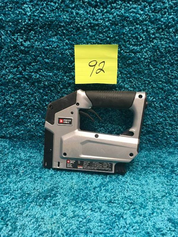 lot 92 image: Porter-Cable Pneumatic 18-Gauge 38 in. Crown Stapler GOOD COND. in good working condition