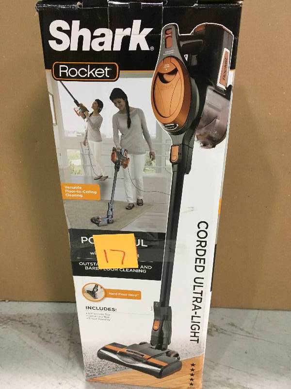 lot 17 image: Shark Rocket Ultra-Light Upright Vacuum Cleaner in good working condition