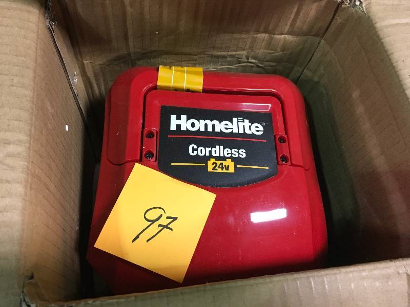 lot 97 image: Homelite 24-Volt Replacement Cordless Battery not used