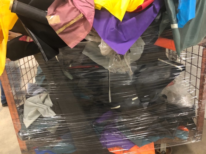 lot 103 image: Assorted Rolls of Various Nylon Fabrics suitable for making Backpacks, tents, BoatCar covers, etc indooroutdoor use-  assorted colors - black Cart NOT included