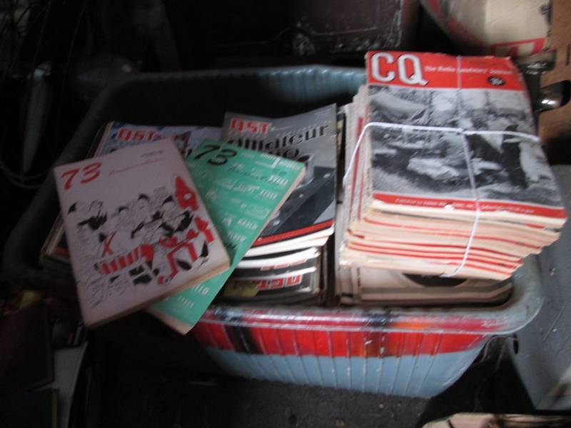 lot 55 image: Tote Full of Amateur Radio journals...