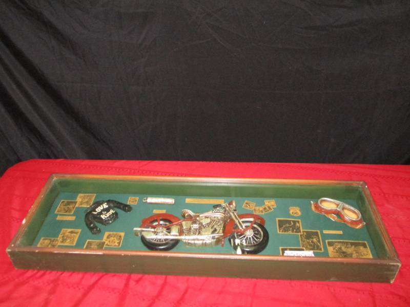 lot 58 image: Motorcycle Shawdow Box