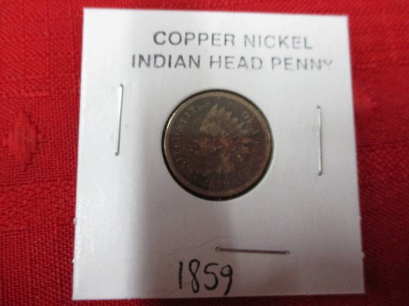 lot 108 image: 1859 I.H. Penny