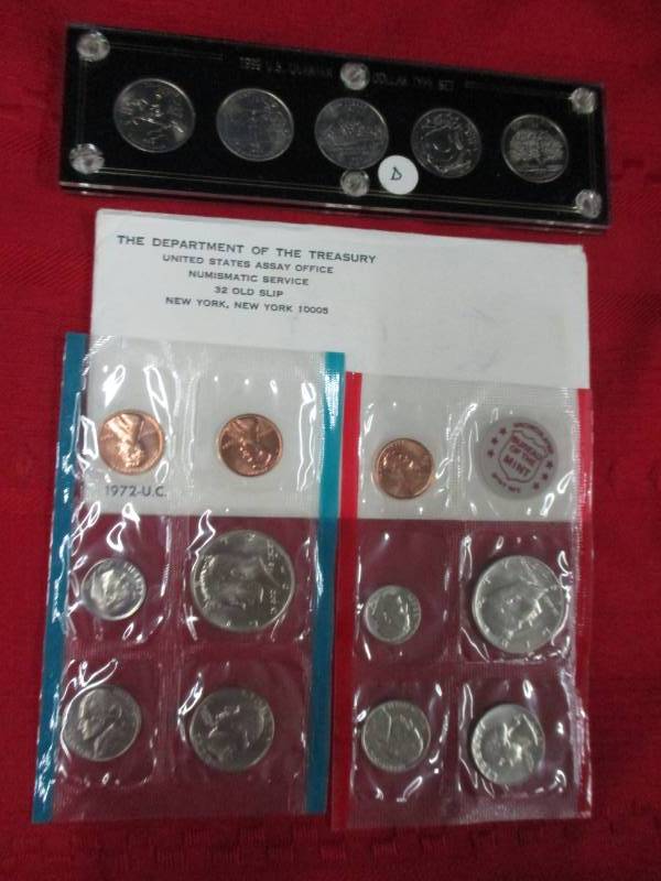 lot 125 image: 2 Mint Sets 1972 and 1999 Quarter Set