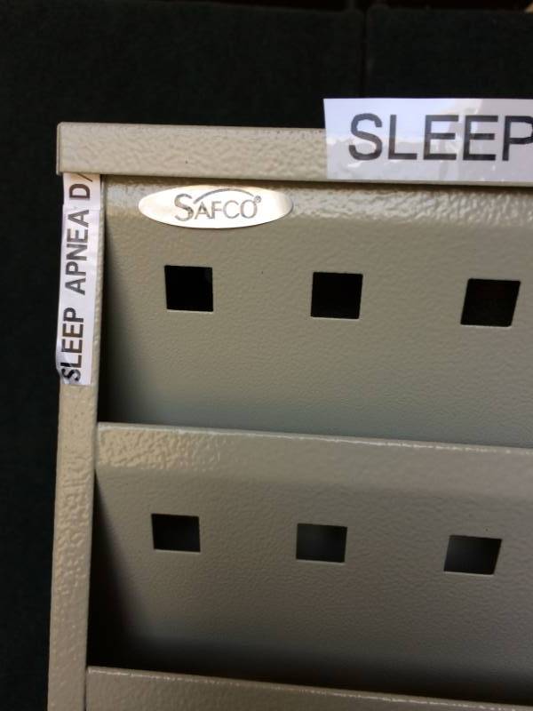 lot 56 image: METAL WALL MOUNT SLOTTED ORGANIZER