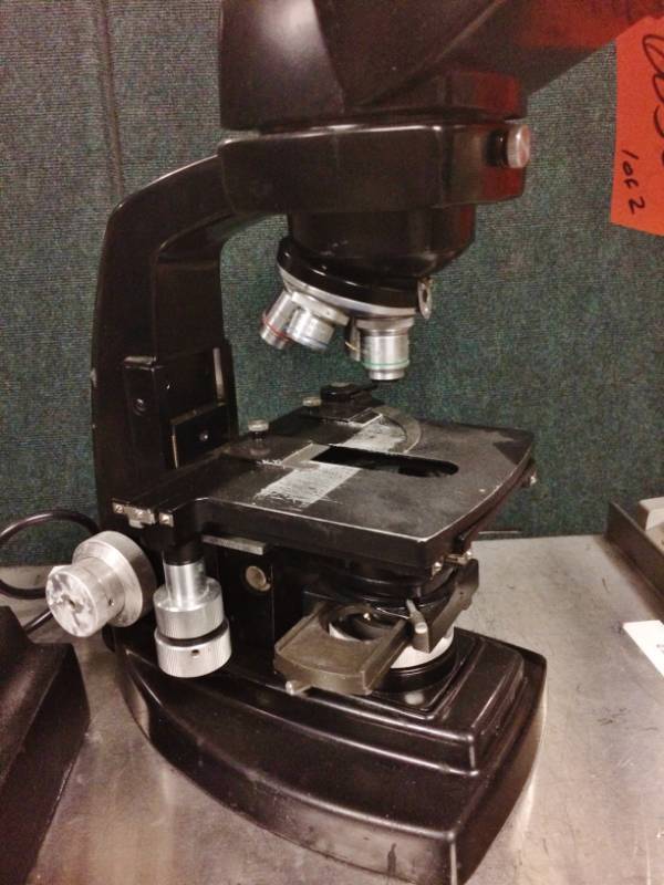 lot 11 image: Bausch & Lomb Balplan Medical Laboratory Microscope with Leica 35-31-28 Transformer