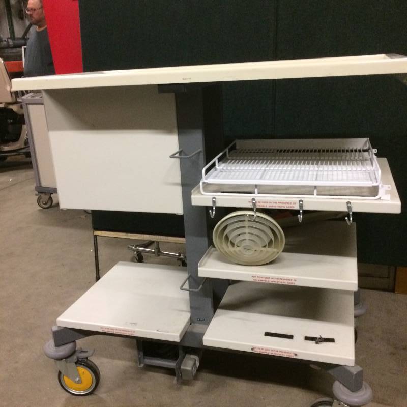 lot 27 image: Mobile Shelved Roller Trolley Storage Cart