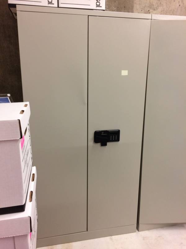 1 Sandusky� Steel Storage Cabinet Keyless Electronic Lock, 72Hx36Wx18D - Never Used - Has A Couple Small Dents