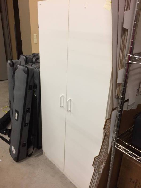 White Storage Cabinet With Shelves - Looks Like New