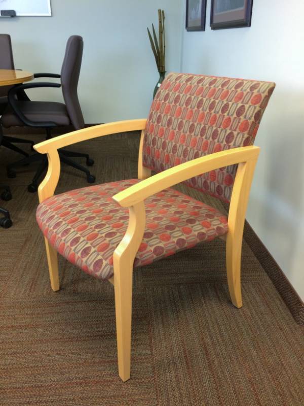 High Quality OFS Wood Conference Table Side Chair - Like New Condition