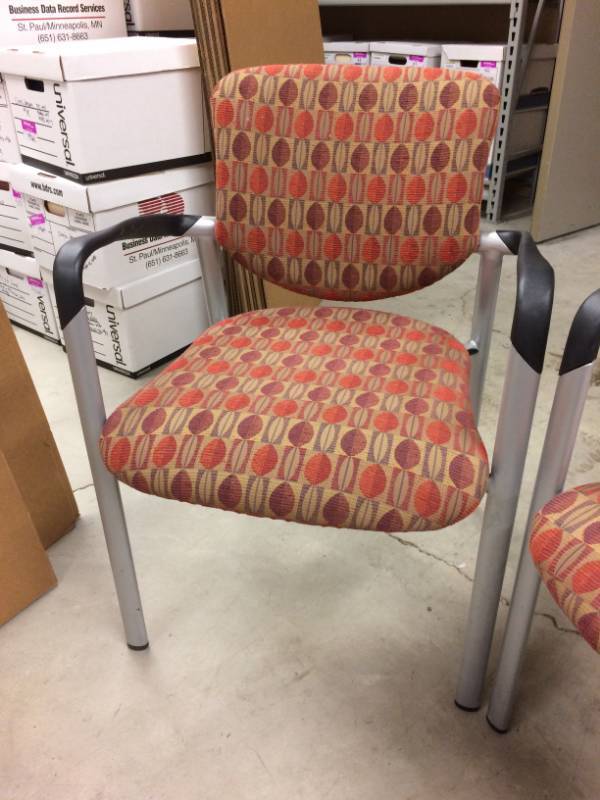 MSRP $700 Each High Quality Pair OFS HB Upholstered Back &amp Seat Guest Chairs 300lb Capacity - Like New Condition