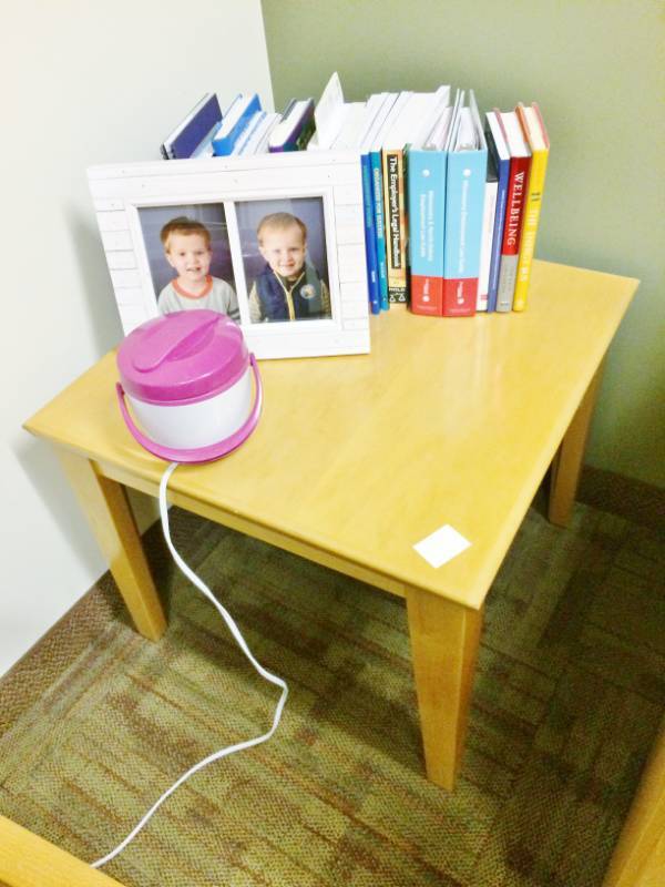 High Quality OFS Wood Side Corner End Table - Great Condition Contents not included
