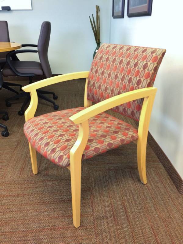 High Quality OFS Wood Conference Table Side Chair - Like New Condition