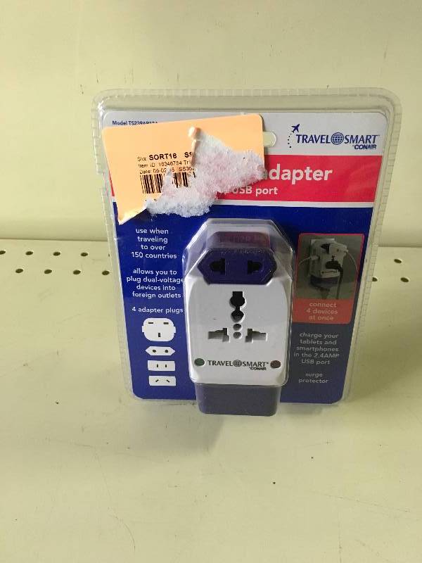 lot 370 image: Travel Smart Plug In Adapter