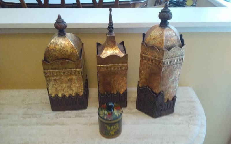 lot 6 image: 3-Fancy Boxes, Trinket Box Made In USSR