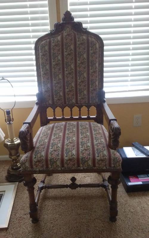 lot 32 image: Unique Chair Imported From A Spanish Villa In The 1970s 50x21x24