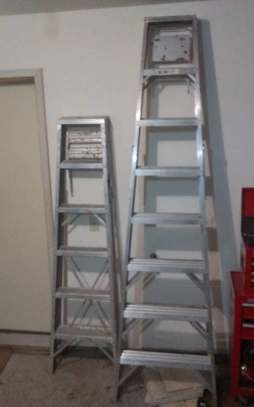 lot 65 image: 2-Aluminum Ladders (6 & 8 Ft)