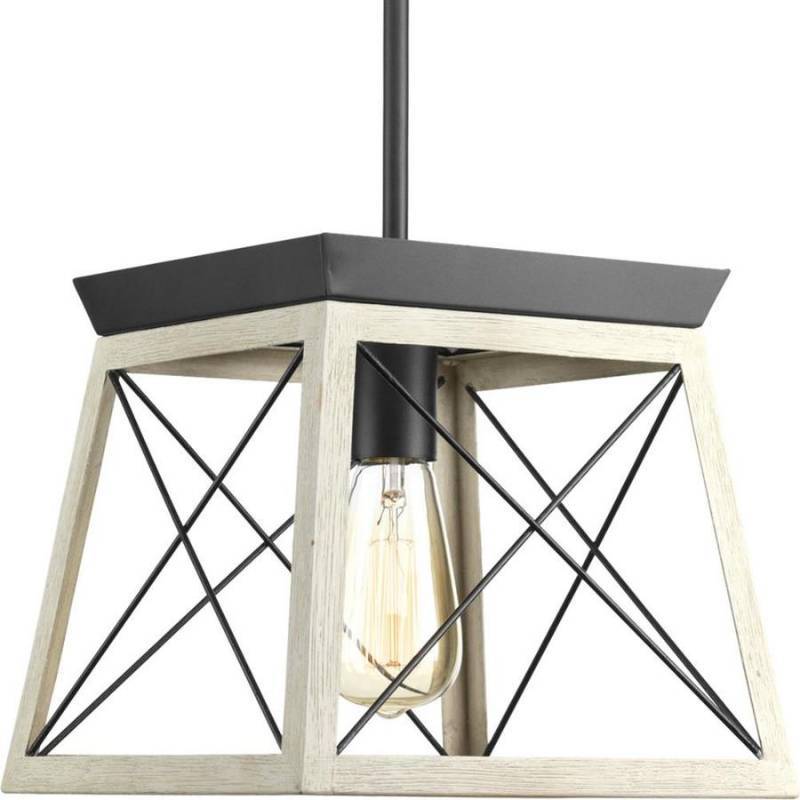 lot 229 image: 2 Progress Lighting Briarwood Graphite Transitional Pendants P500041-143