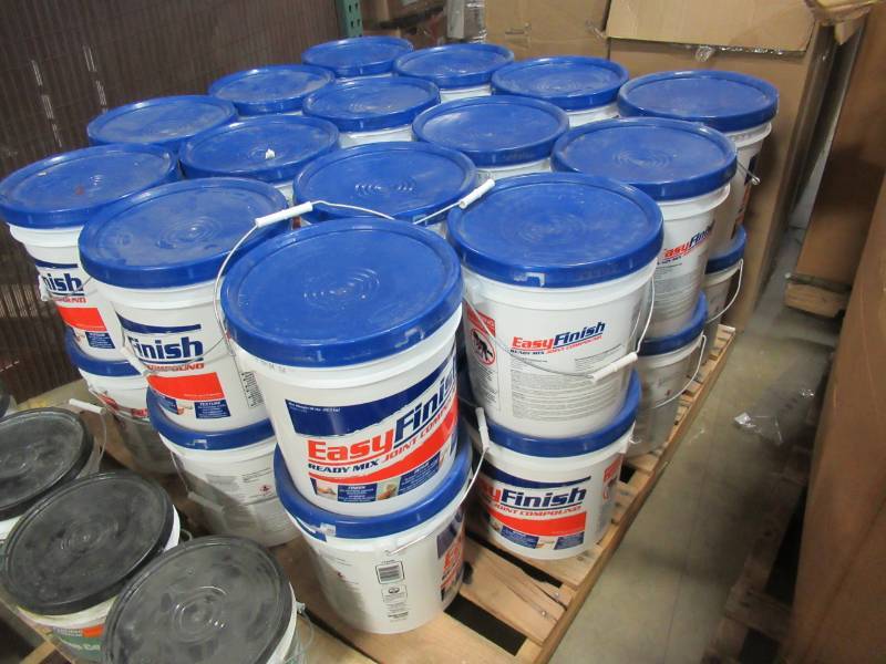 lot 212 image: 30 Containers of Easy Finish All Purpose 58-lb Premixed All-purpose Drywall Joint Compound, Model JT0056