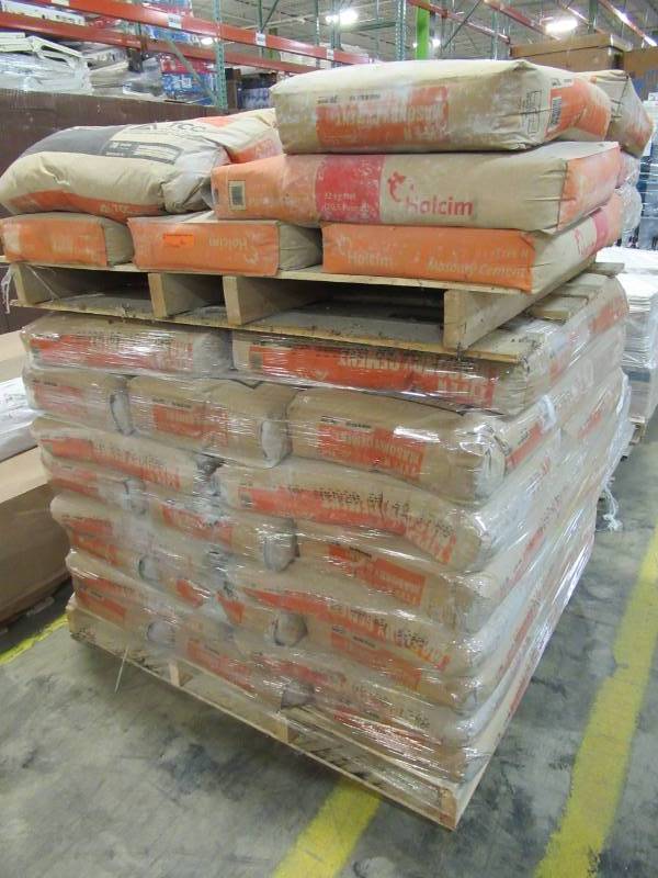 lot 261 image: Over 50 Bags of 70.5 lbs Holcim Masonary Type N Cement