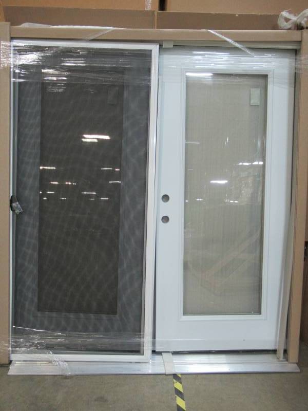 lot 109 image: Jeld-Wen 72 in. x 80 in. Primed Steel Left-Hand Inswing Full Lite Glass ActiveStationary Patio Door