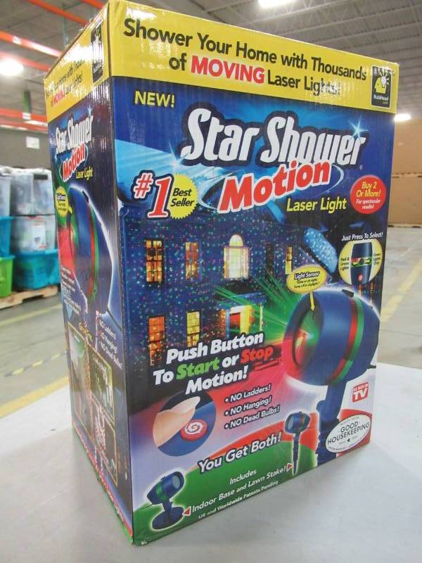 lot 67 image: Star Shower Motion Laser Light Projector, Model 10639-6 - Missing Stake & Base.