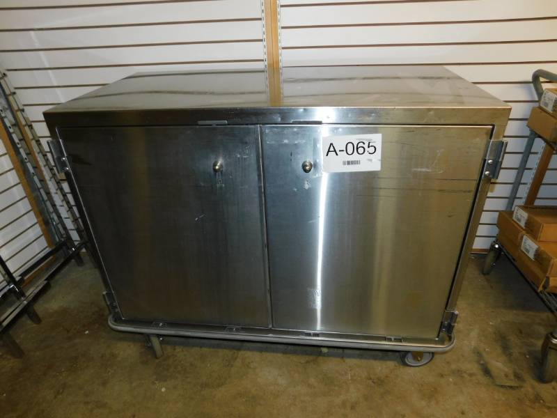 lot 12 image: Stainless Steel Cabinet On Wheels