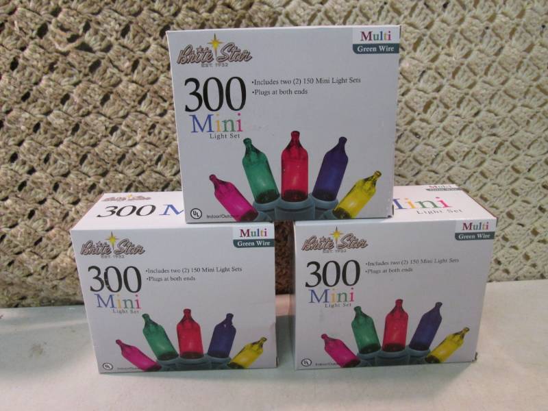 3 Boxes of Brite Star 300 Mini Mult...
