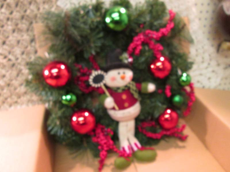 21 Light Up Snowman Wreath New in ...